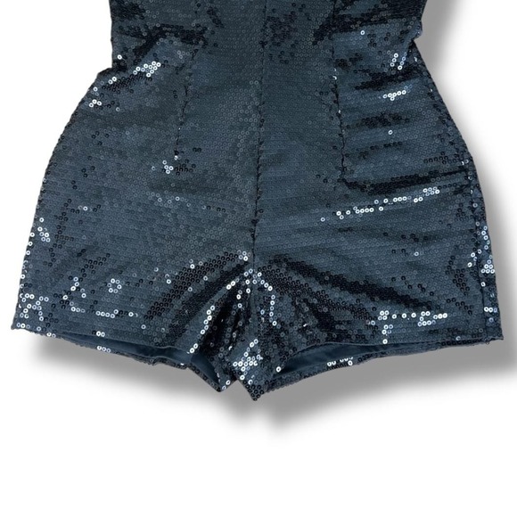 Coffield Collection Romper Womens Small Sequin Sleeveless Zip Back Party‎ Y2K - Picture 5 of 11